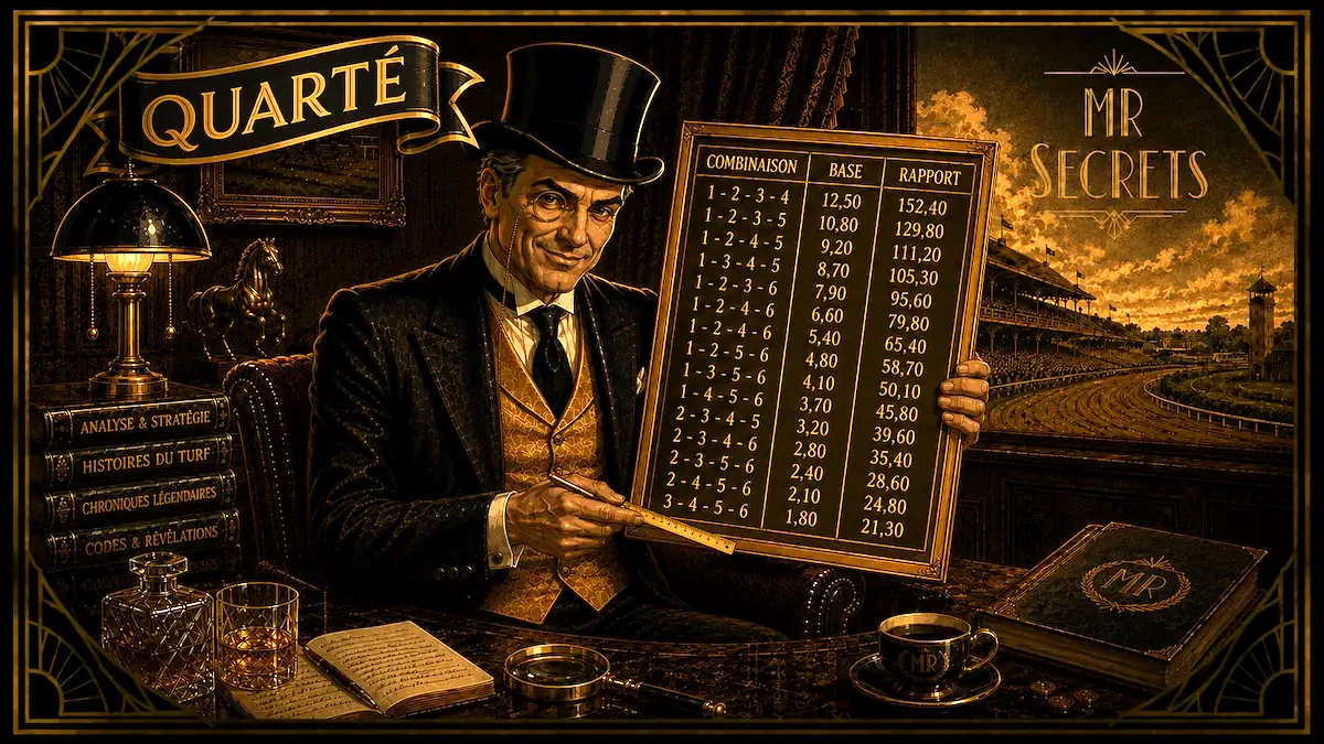 Tableau des prix au quarté