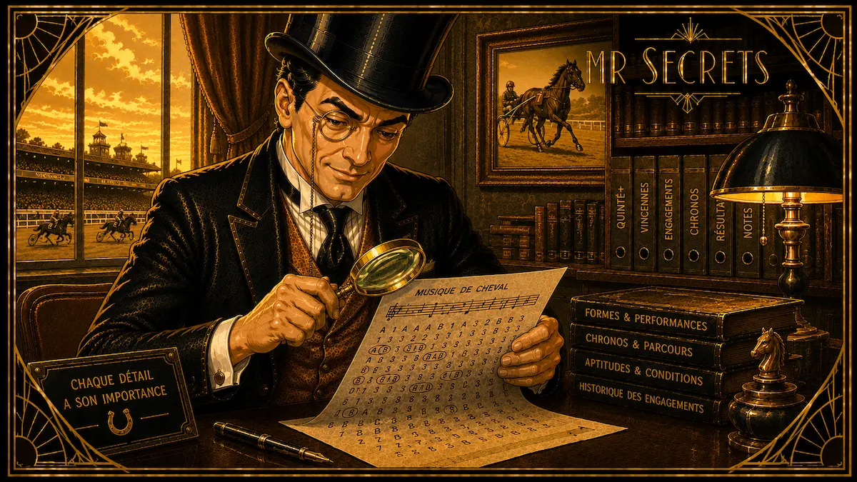 Mr Secrets examine la musique d'un cheval à la loupe