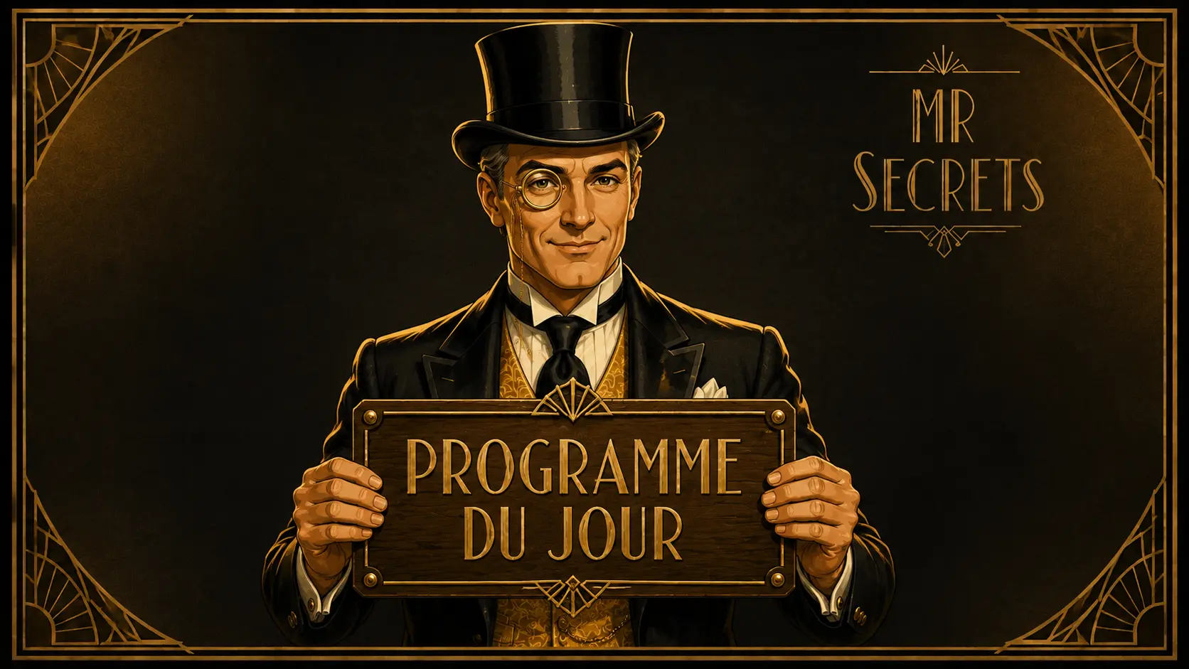 Le programme du jour de Mr Secrets
